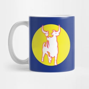 Pink Neon Sign Bull TORO Mug